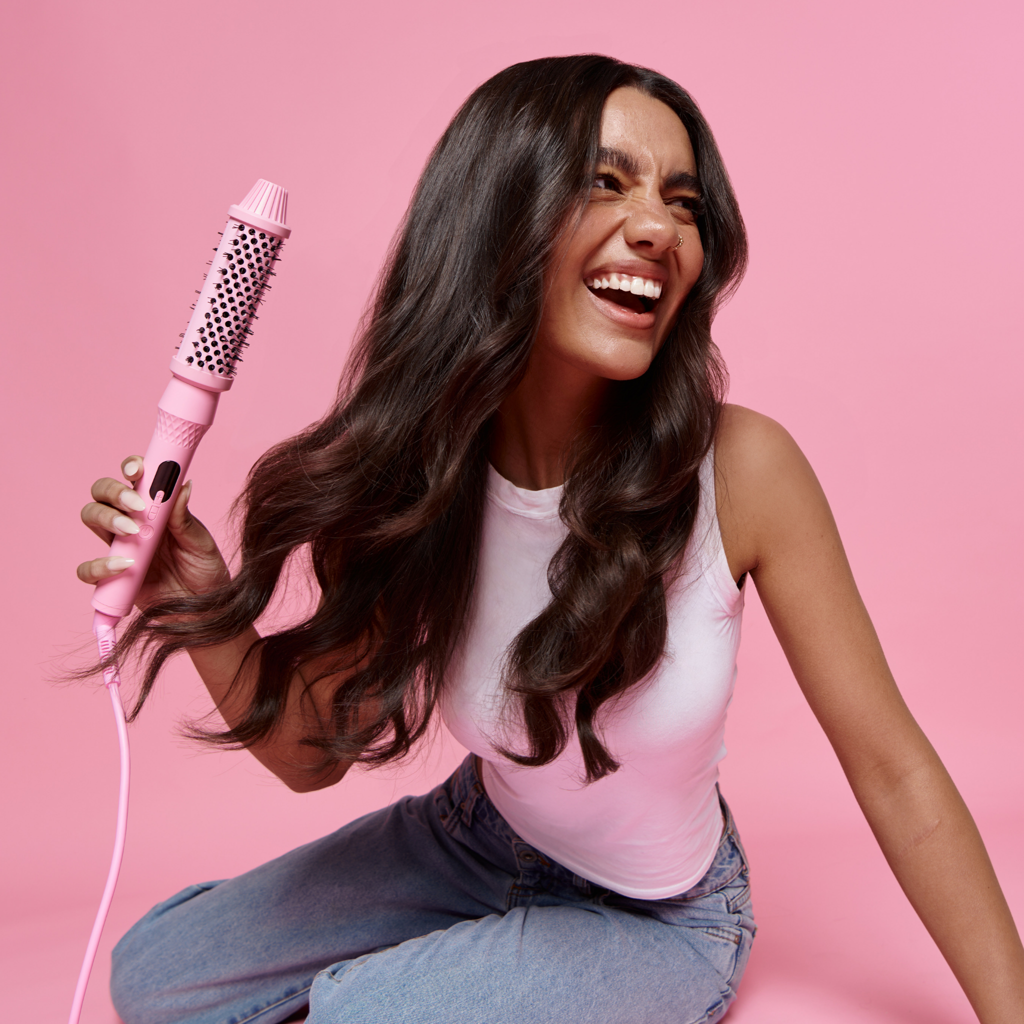 Brosse à brushing - Rose caractéristique