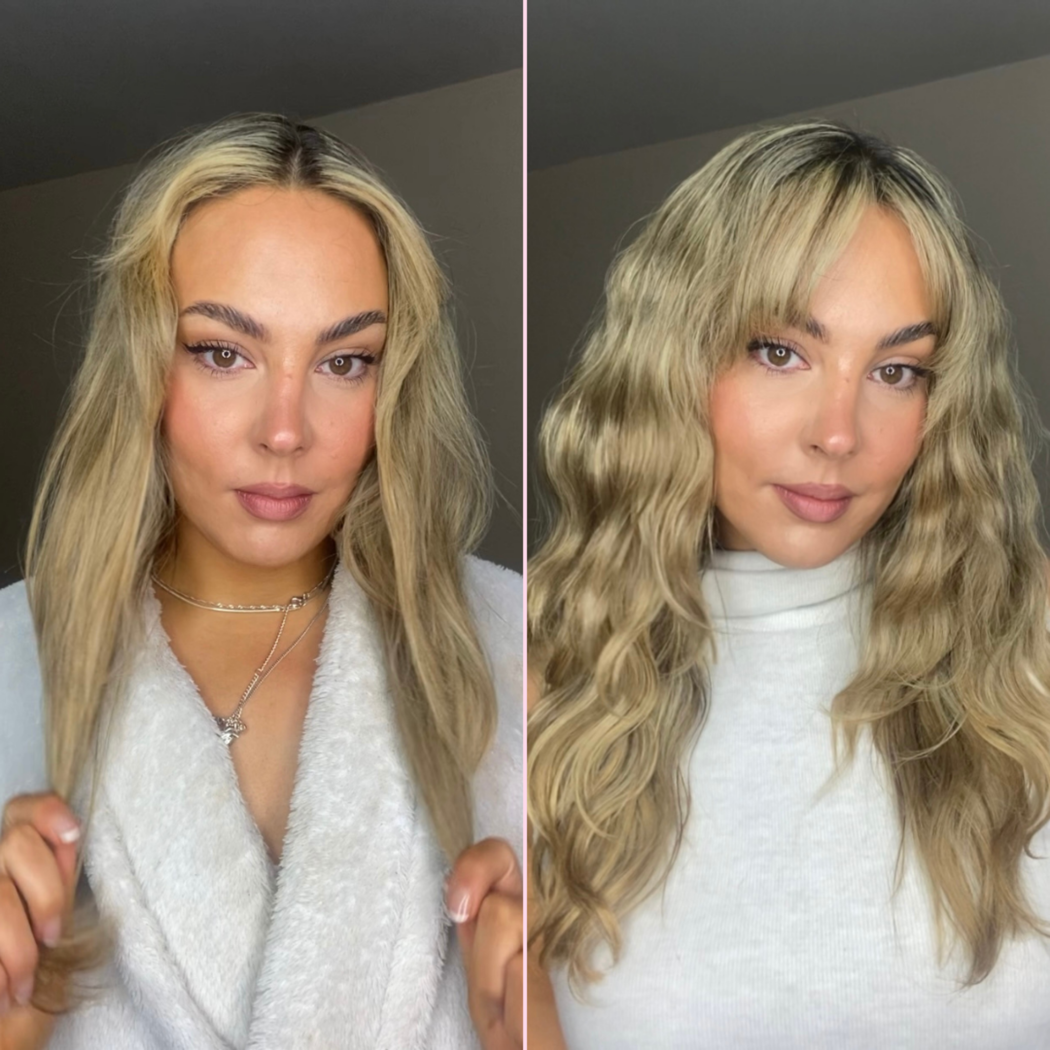Before and after of the PRO Hair Waver - 32mm Black