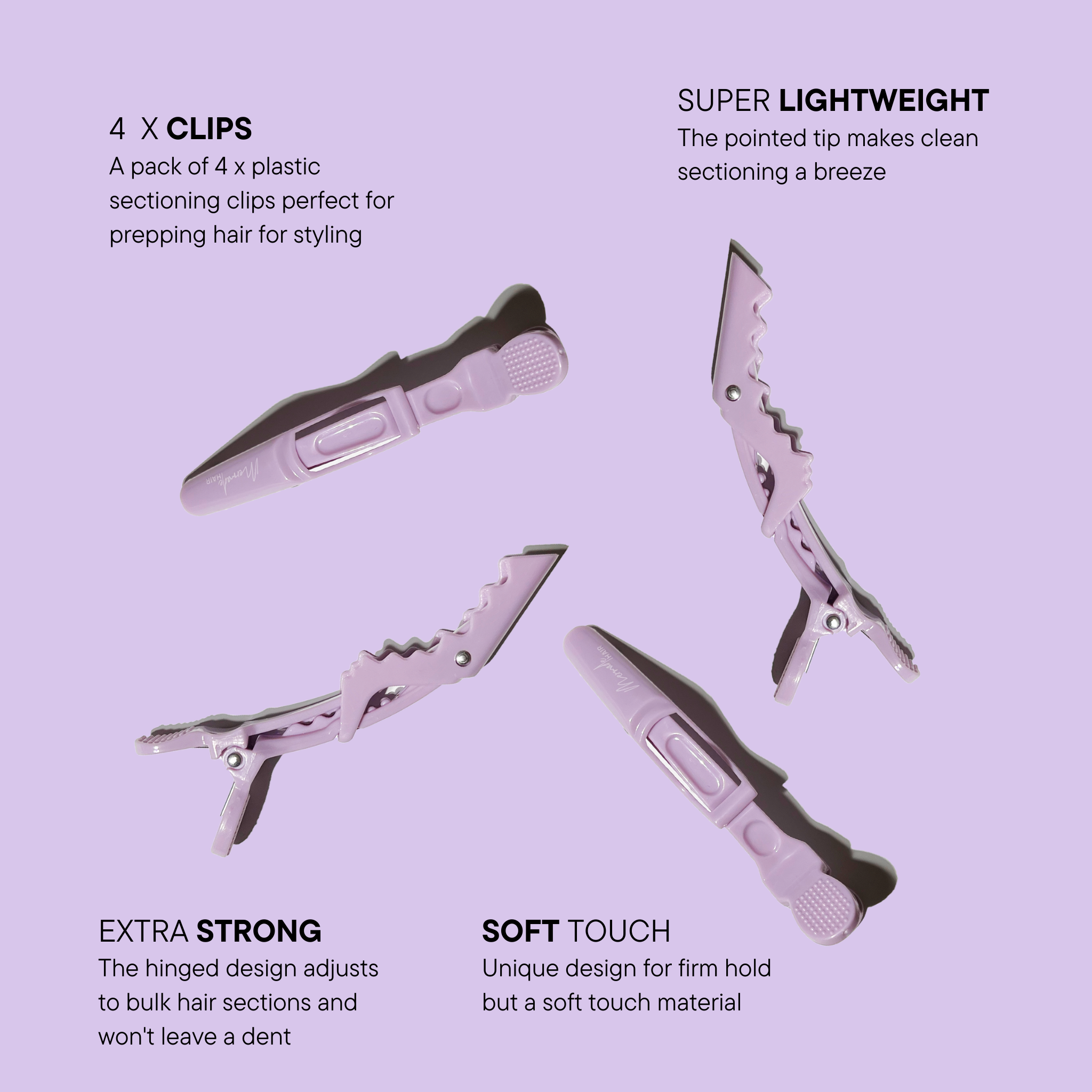 Grip Clips - Baby Lilac