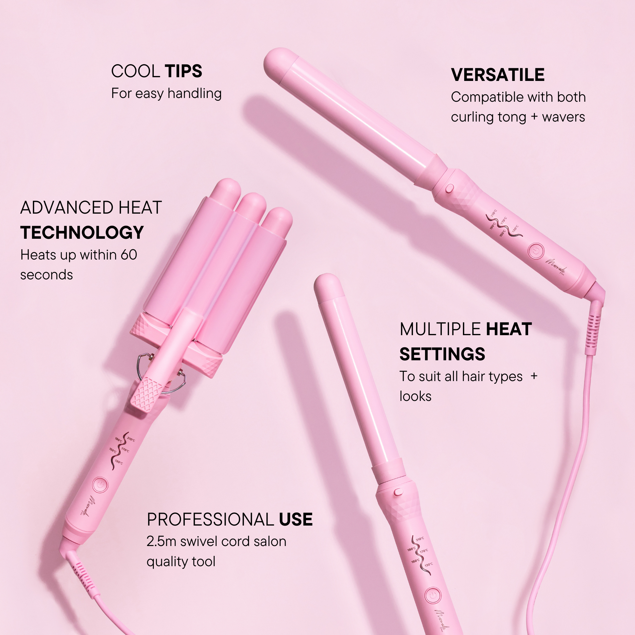 Features and benefits of the Style Wand by Mermade Hair