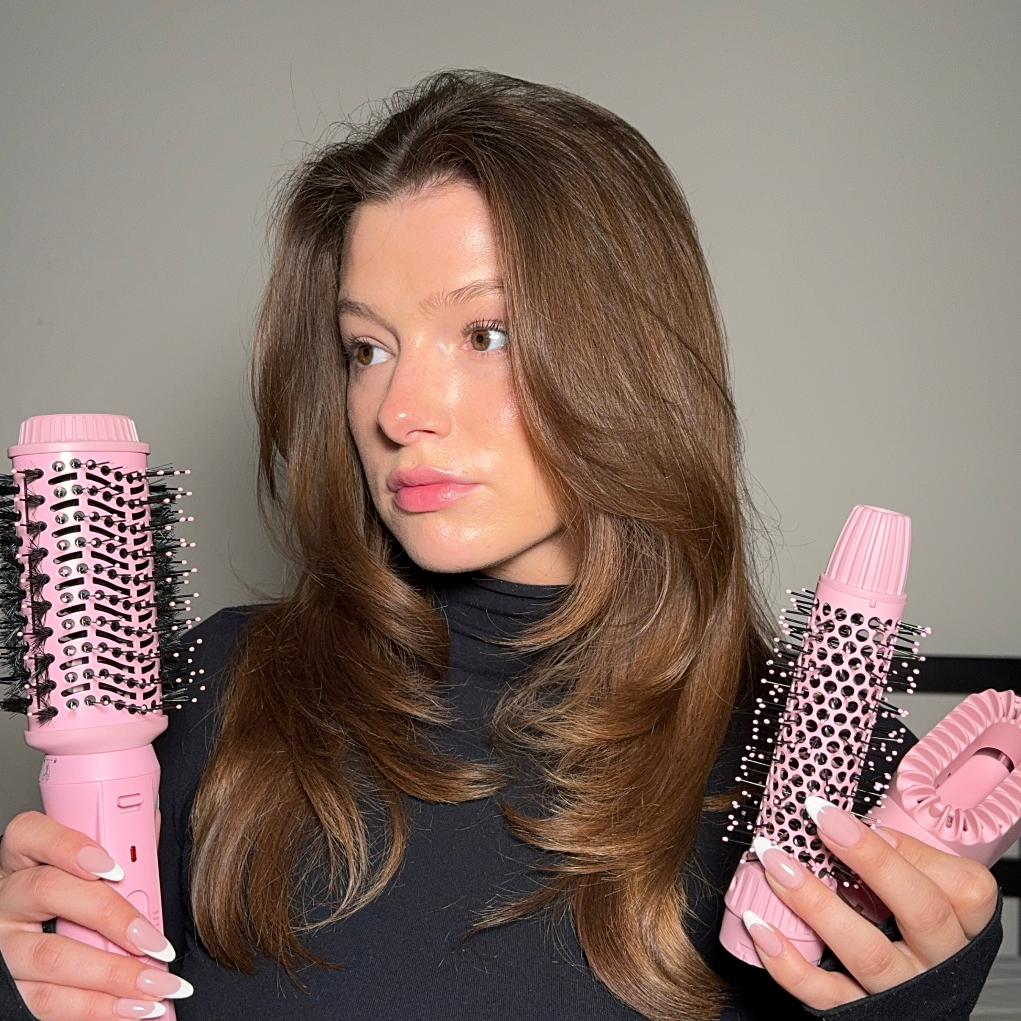 Model using the Interchangeable Blow Dry Brush