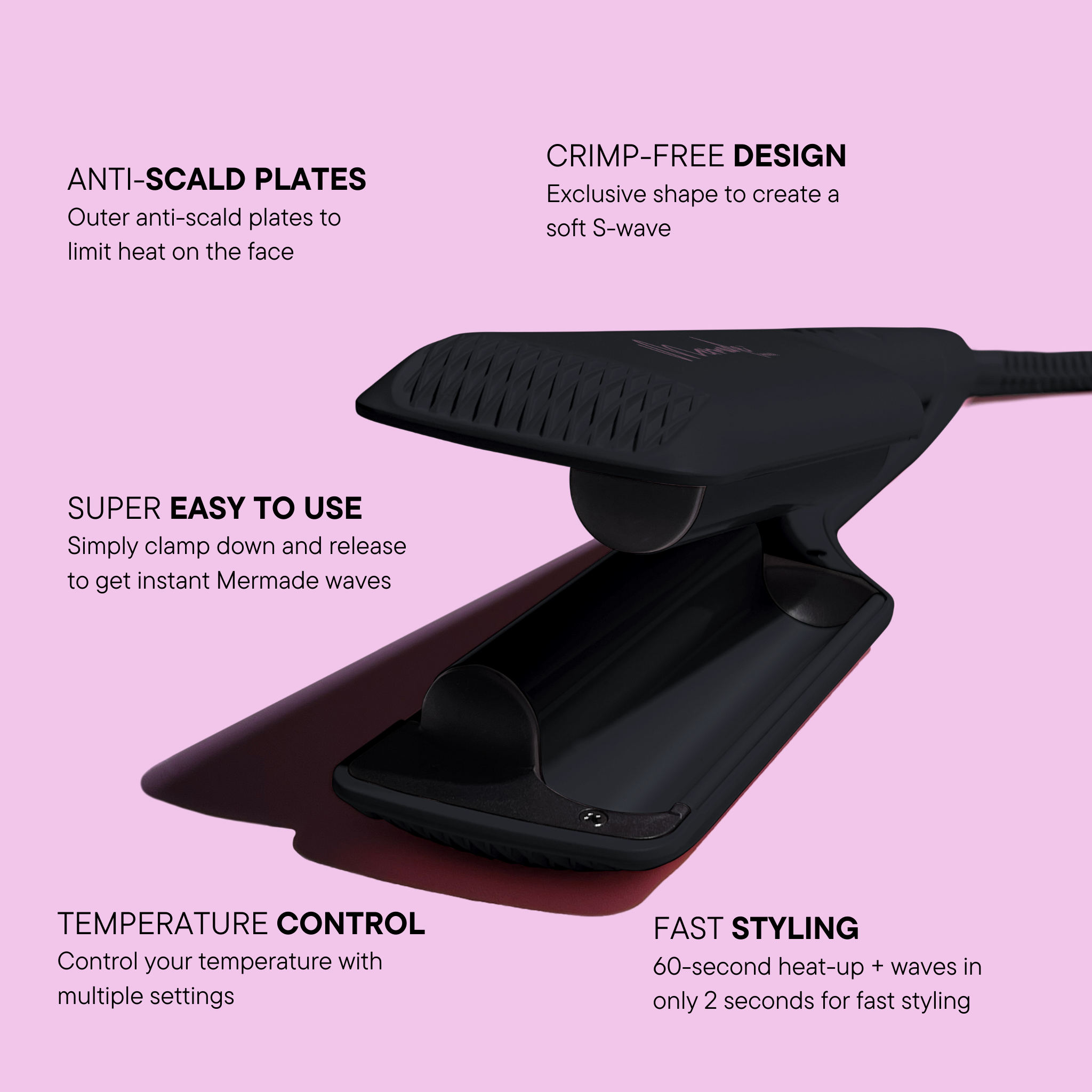 Features and benefits of the Double Waver - Black