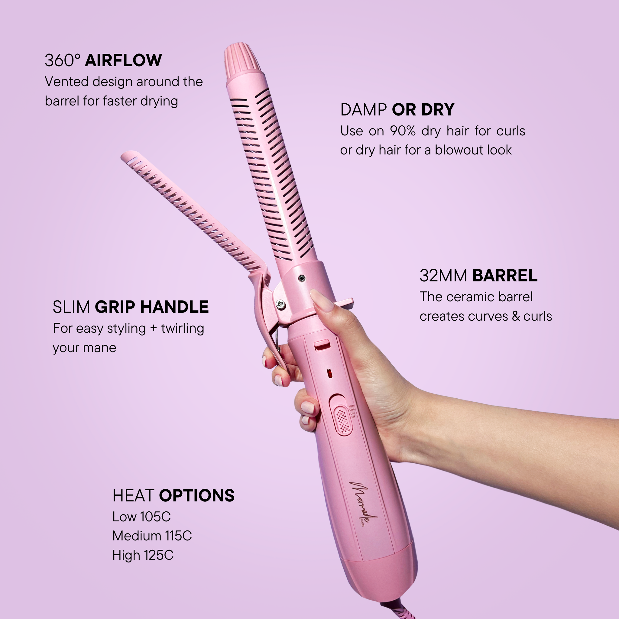 Features and benefits of the Aircurl