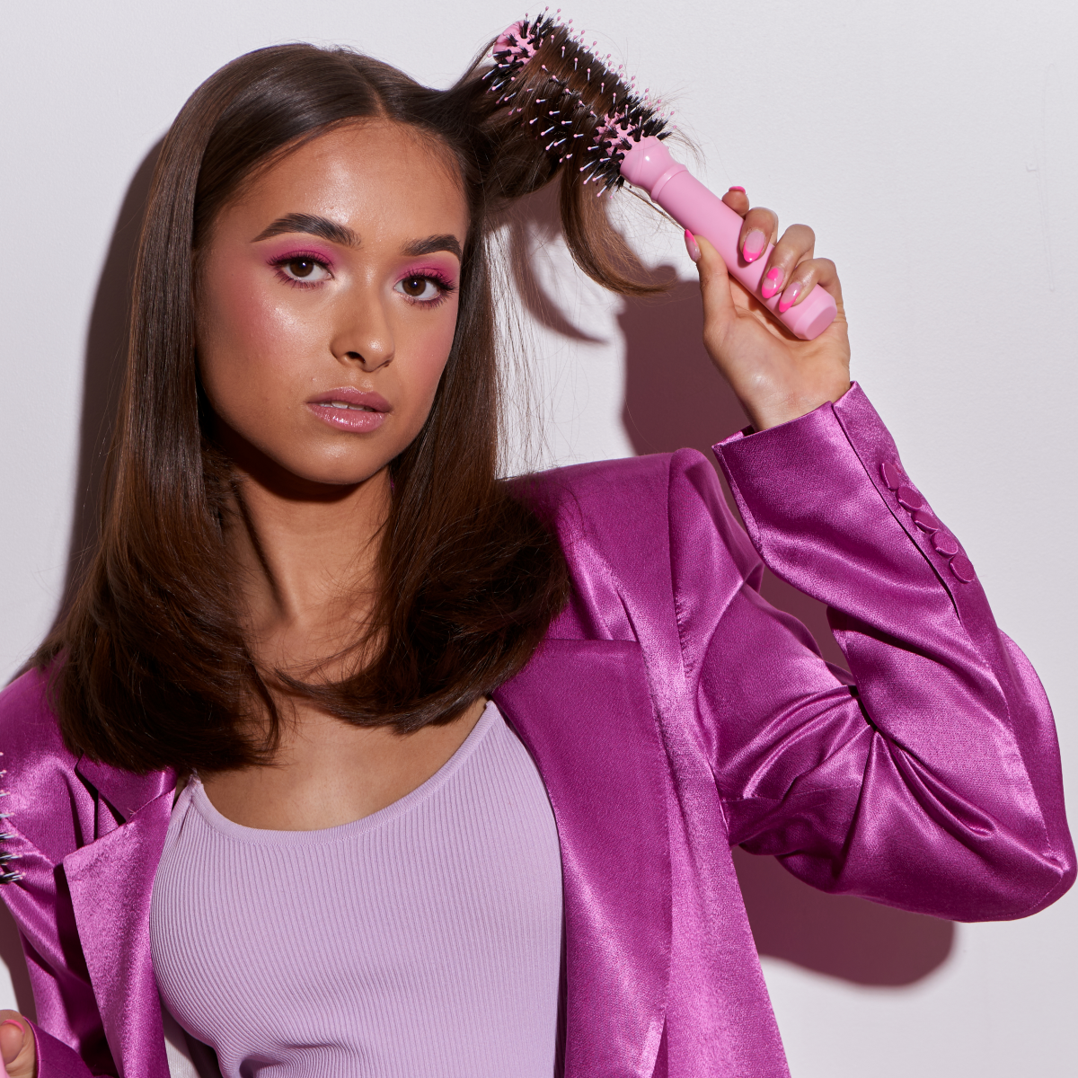 Brosse à brushing - Rose caractéristique