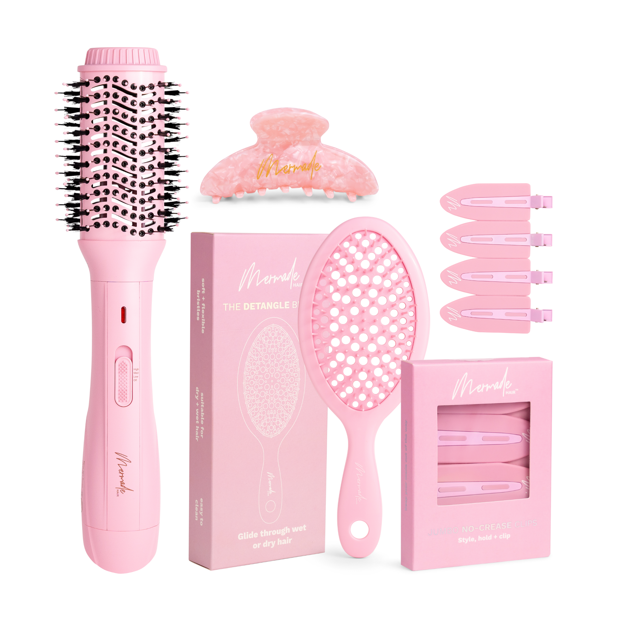 Brosse à brushing - Rose caractéristique